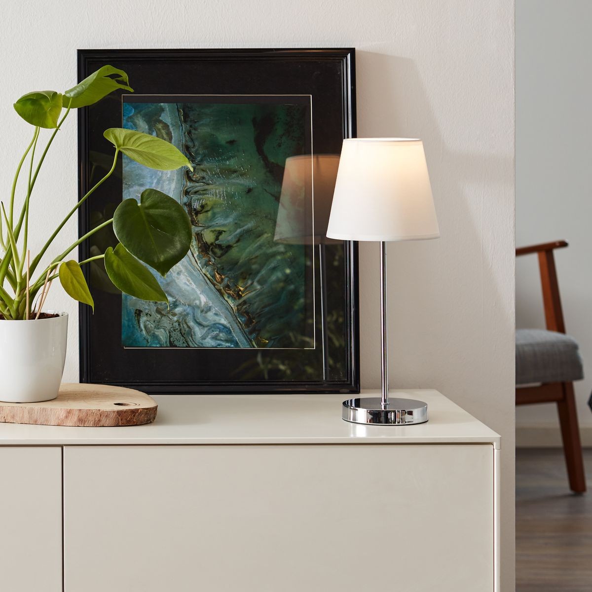Lampe    KASHA chromé, BRILLIANT
