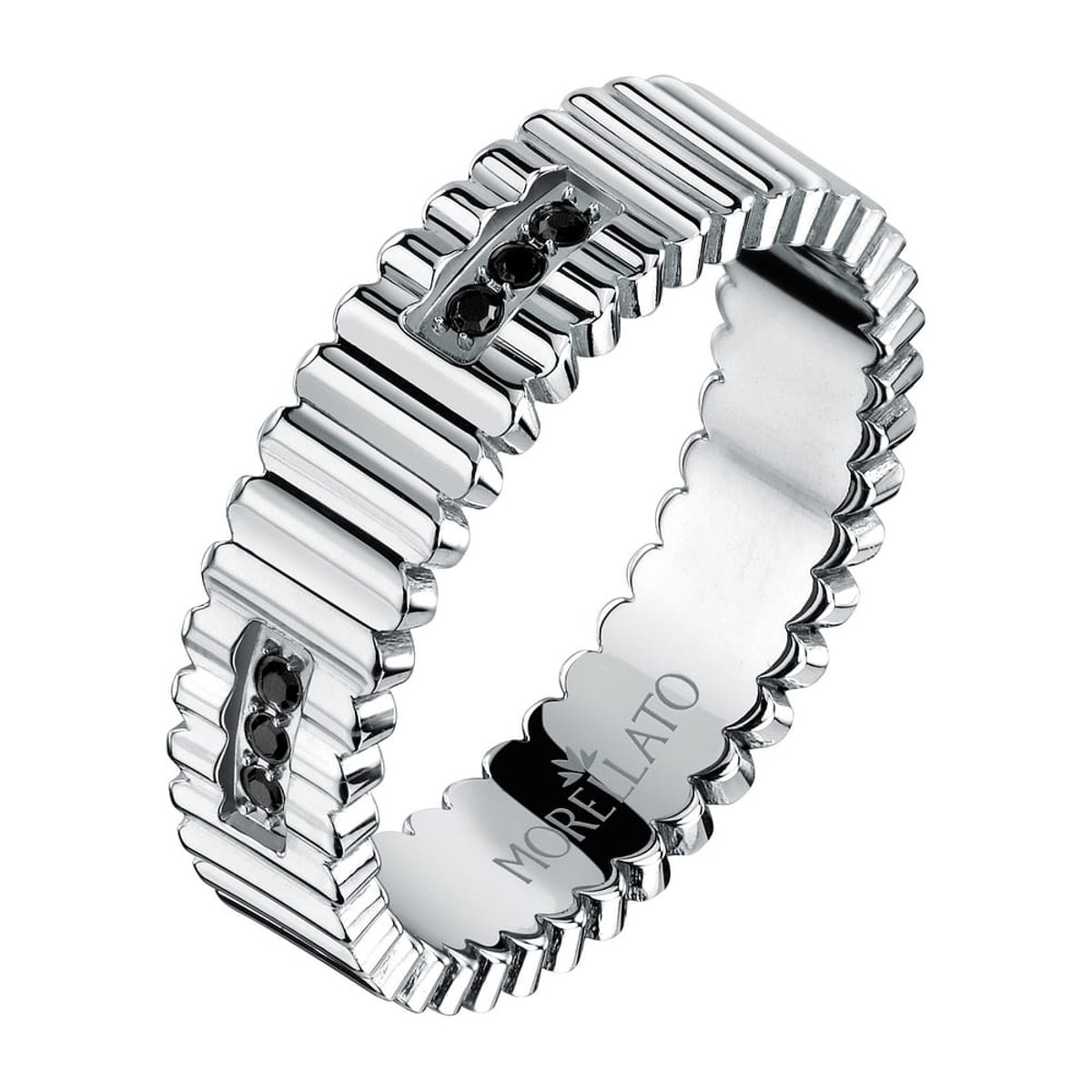 Bague en Acier, Pierre PP URBAN argent, MORELLATO
