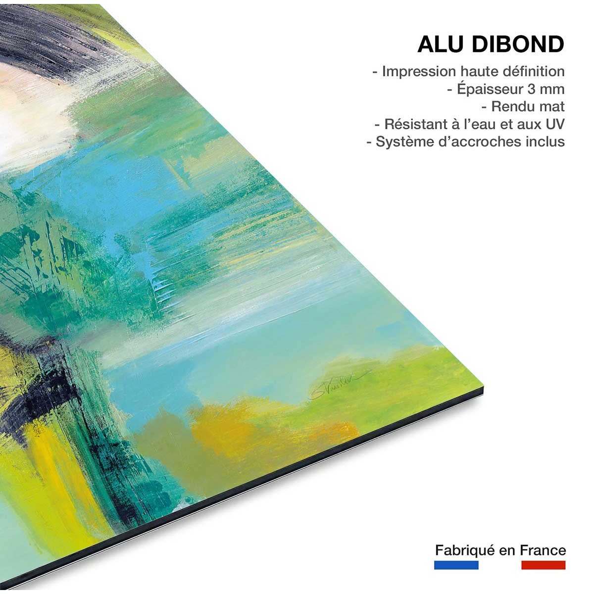 Tableau arc en ciel sur l'asphalte tableau alu dibond, HEXOA