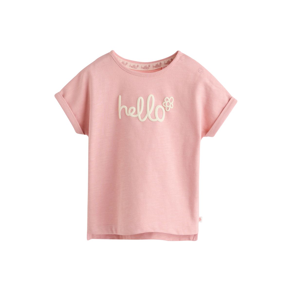 T-shirt à manches courtes bébé, lot de 4 slogan rose, NEXT