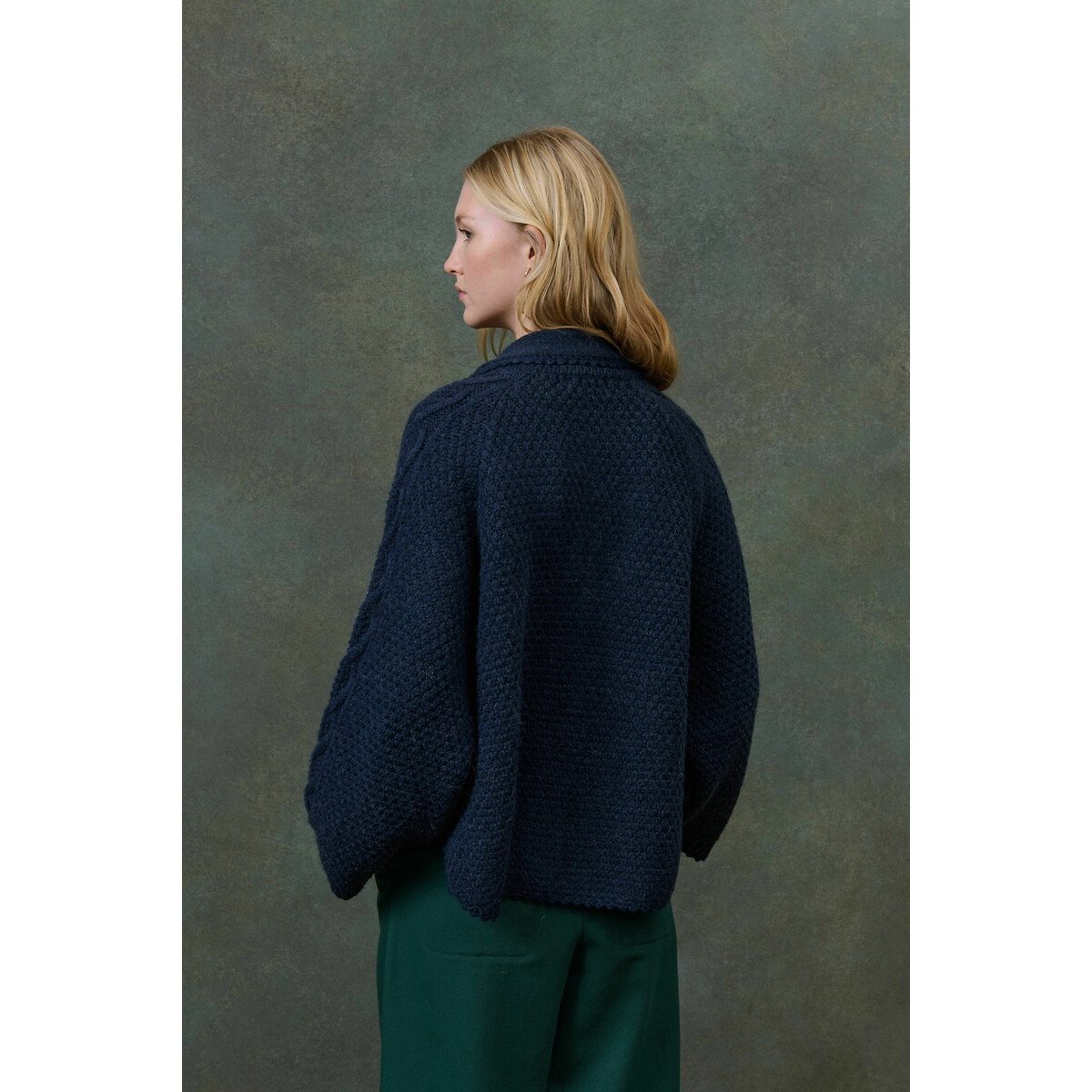 Khellane Cape Cardigan with Peter Pan Collar 90005821, LOUISE MISHA