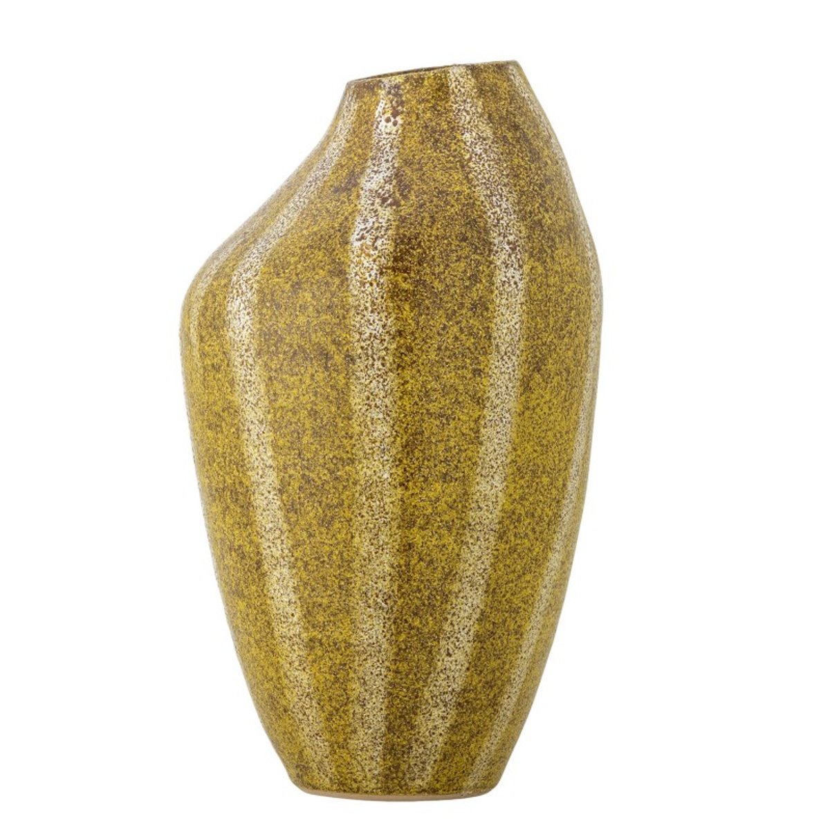 Vase grès organique ABELLA jaune, BLOOMINGVILLE
