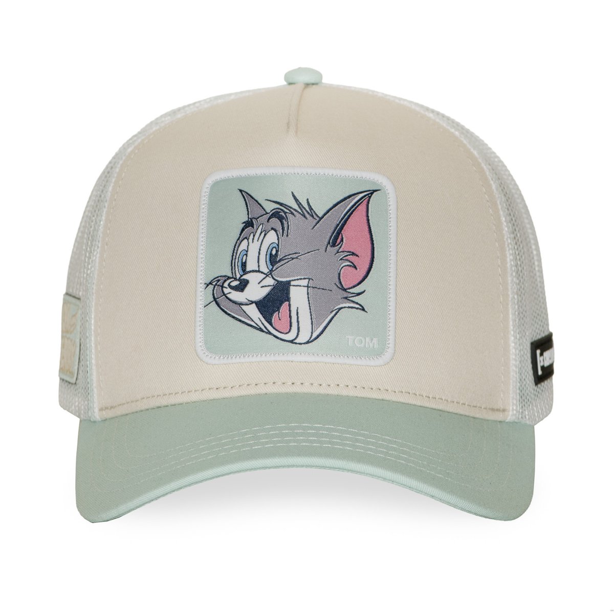 Casquette trucker Tom et Jerry blanc/beige/vert/gris, CAPSLAB