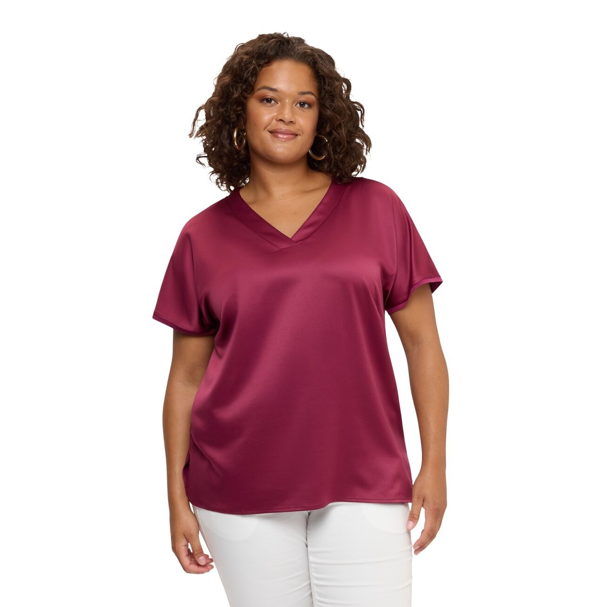 T-shirt bimatière gris, FIORELLA RUBINO