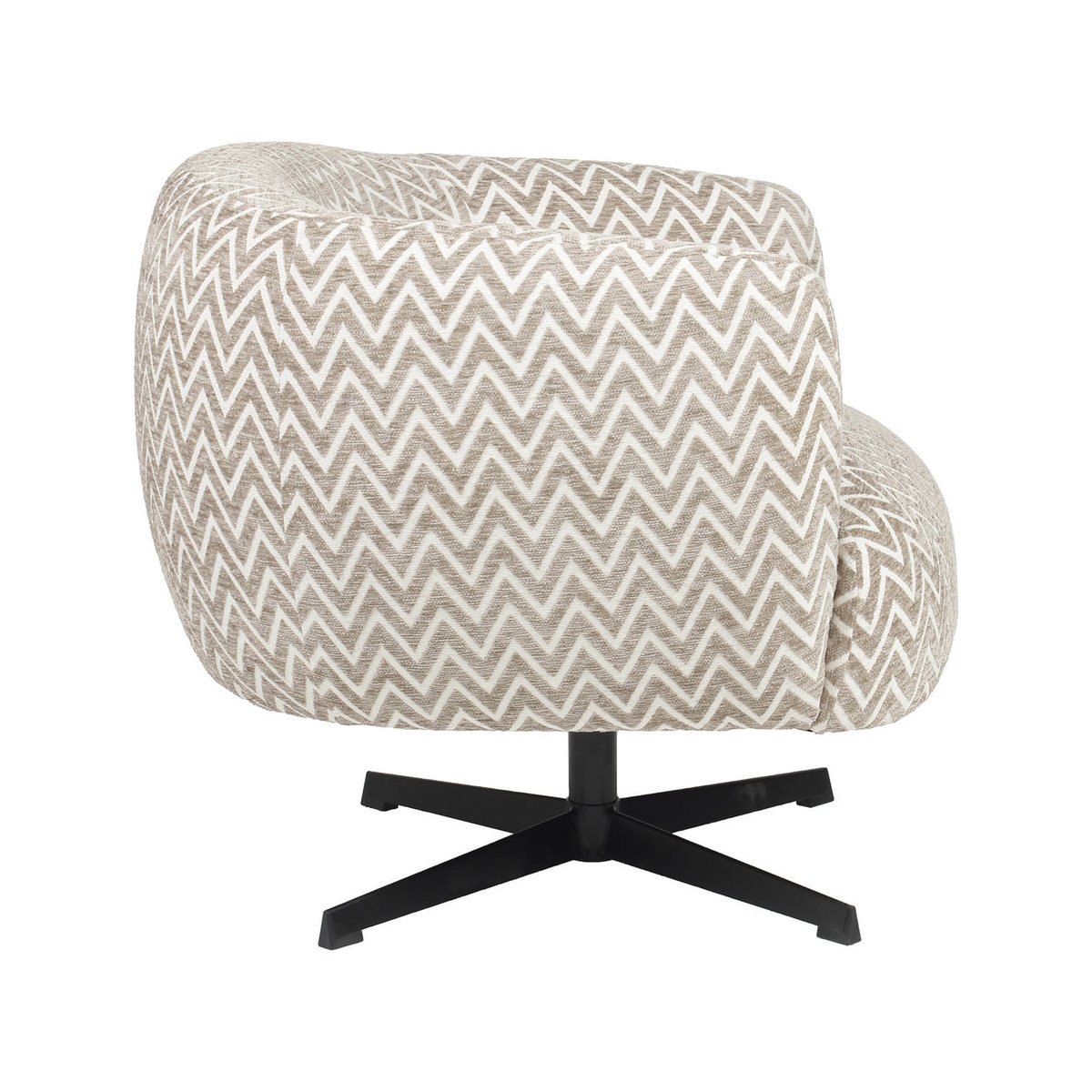 Fauteuil lounge pivotant motif chevron sable chevron, RECOLLECTION