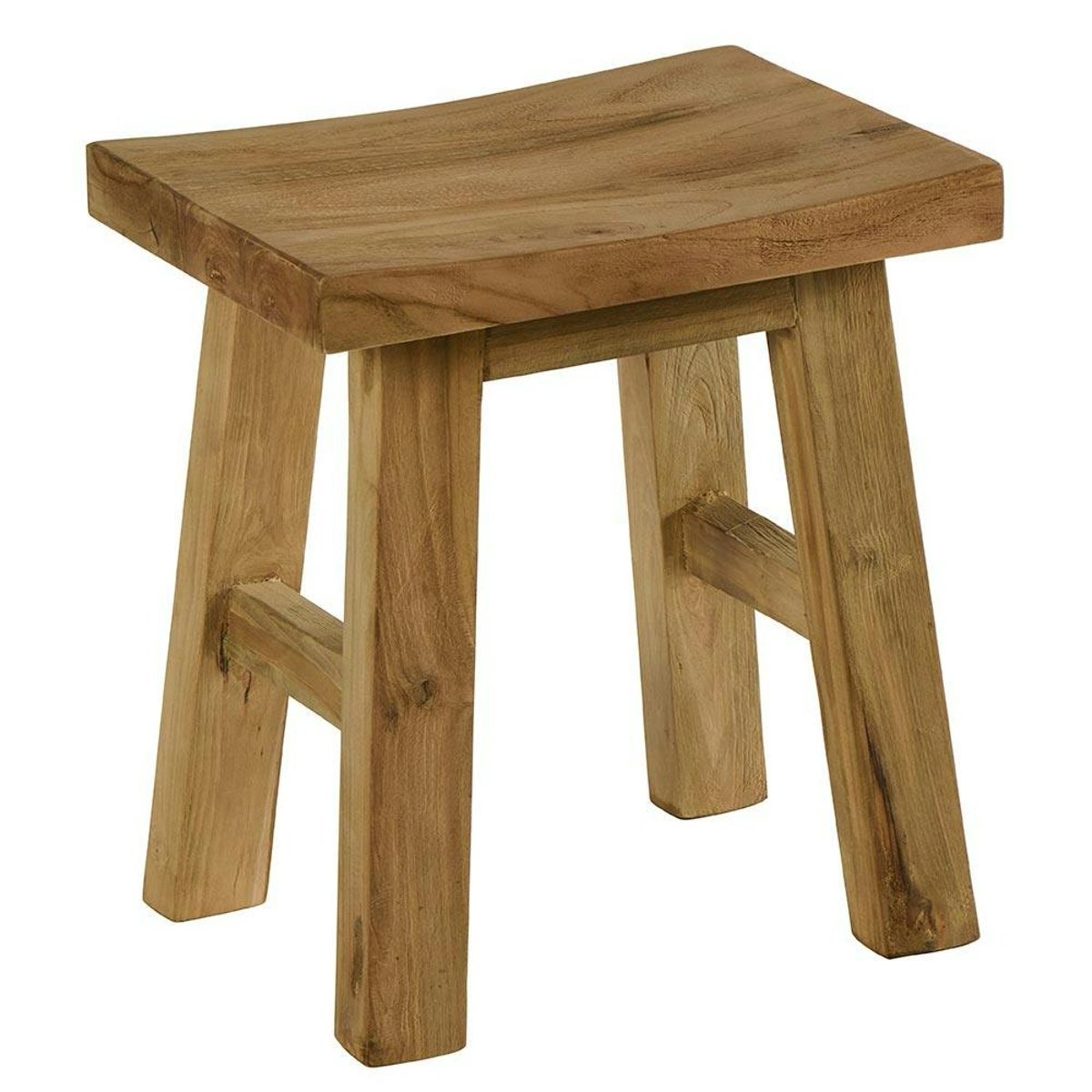 Tabouret en teck recyclé - 45 cm, ARIZONA bois naturel, PIER IMPORT
