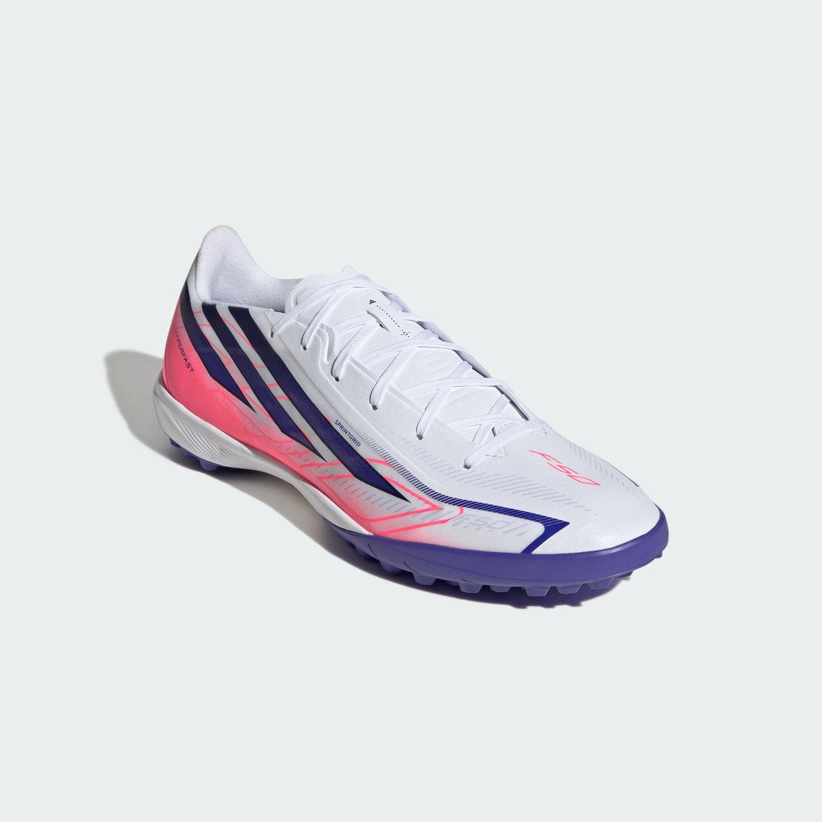 Chaussure De Football F50 Hyperfast League Turf Chaussure De Football F50 Hyperfast League Turf cloud white / solar purple / solar turbo, adidas Performance