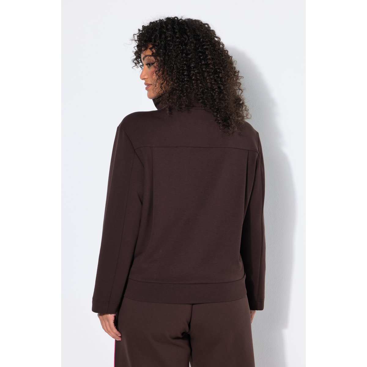Veste en molleton, coupe Boxy Fit acajou, ULLA POPKEN