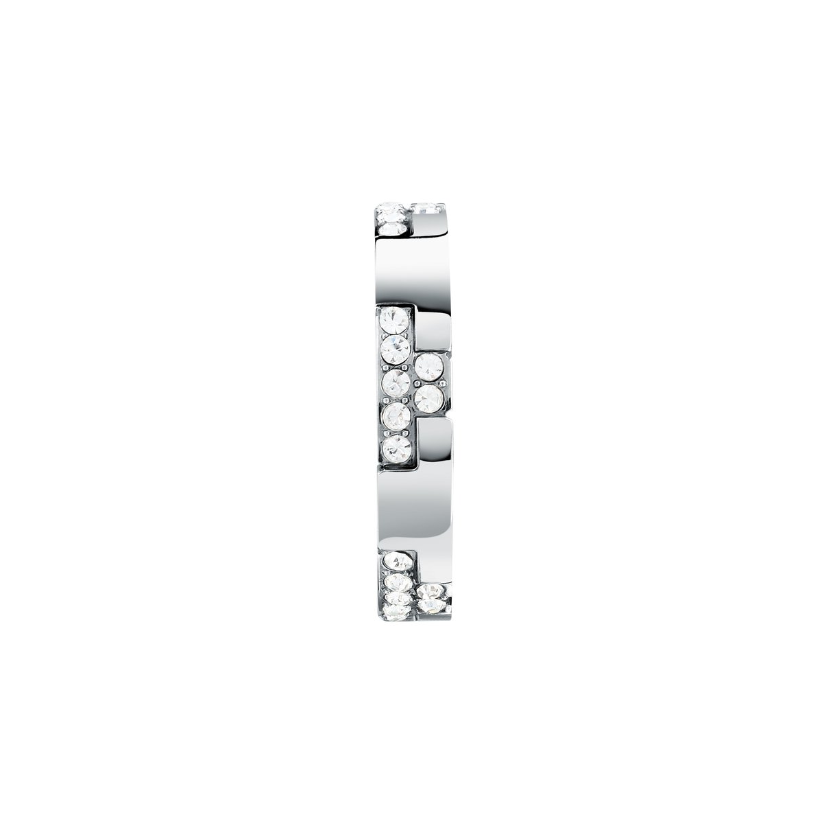 Bague T-LOGO acier inoxydable, TRUSSARDI
