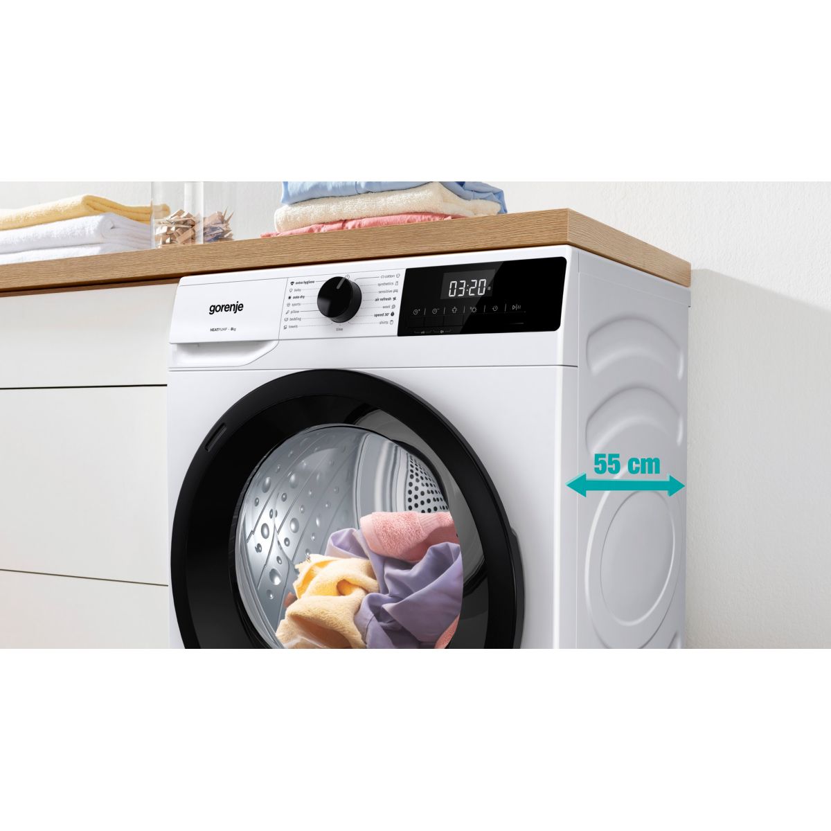 Sèche linge pompe à chaleur DHNE82 couleur unique, GORENJE