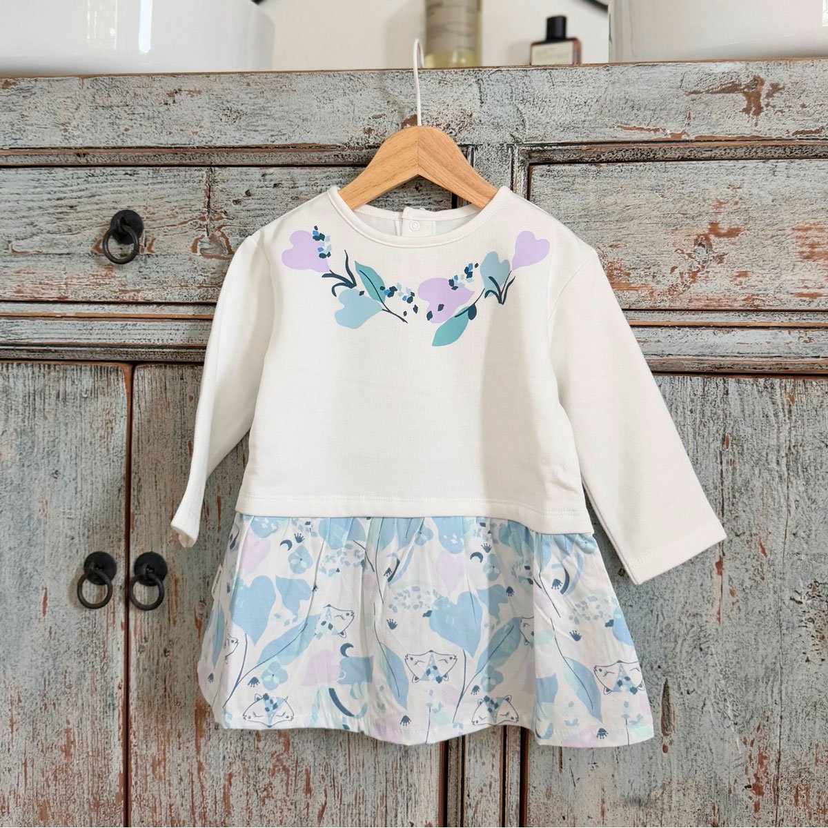 Robe enfant en molleton Polarmoon bleu, PETIT BEGUIN