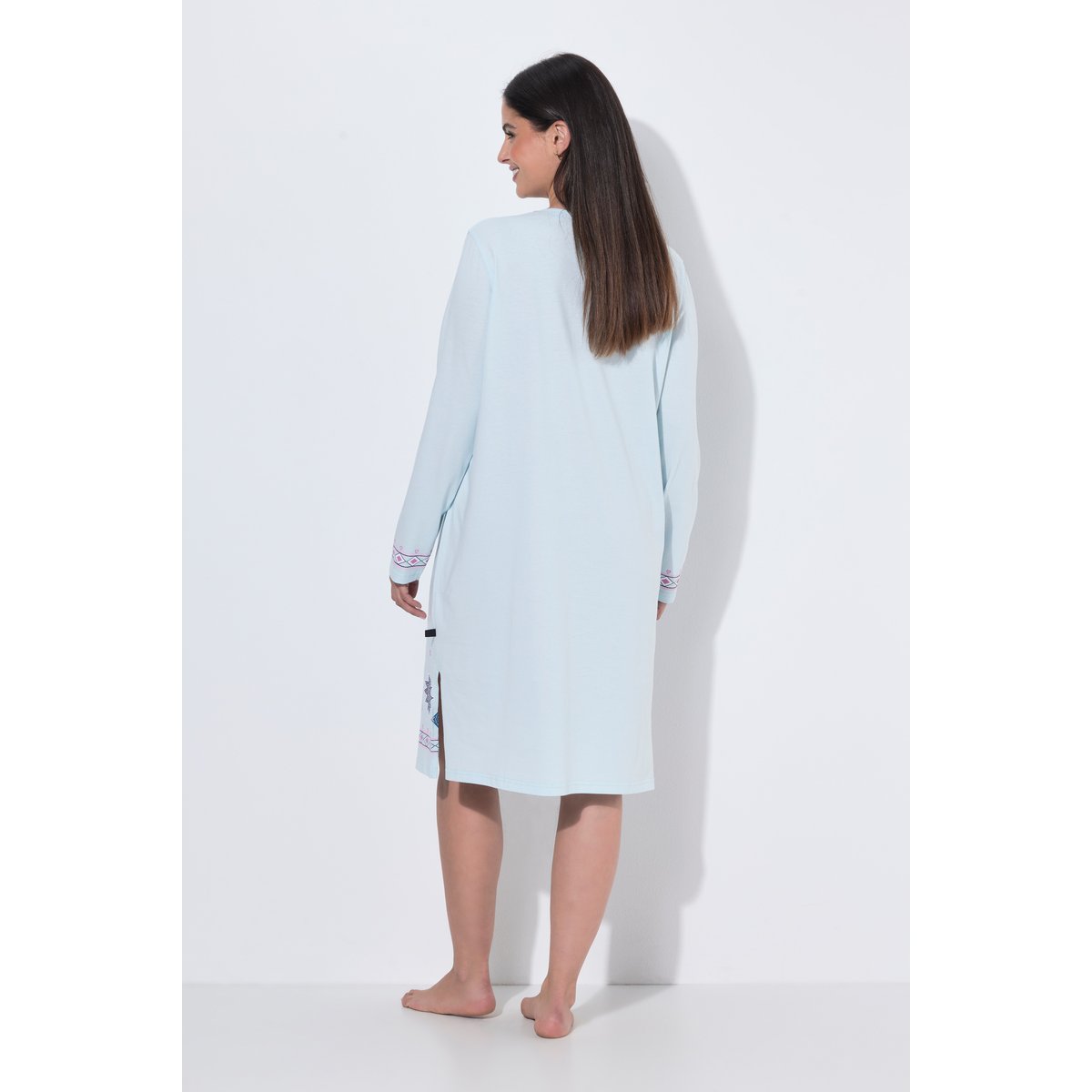 Lot de 2 chemises de nuit / grands T-shirts bleu mer de glace, ULLA POPKEN