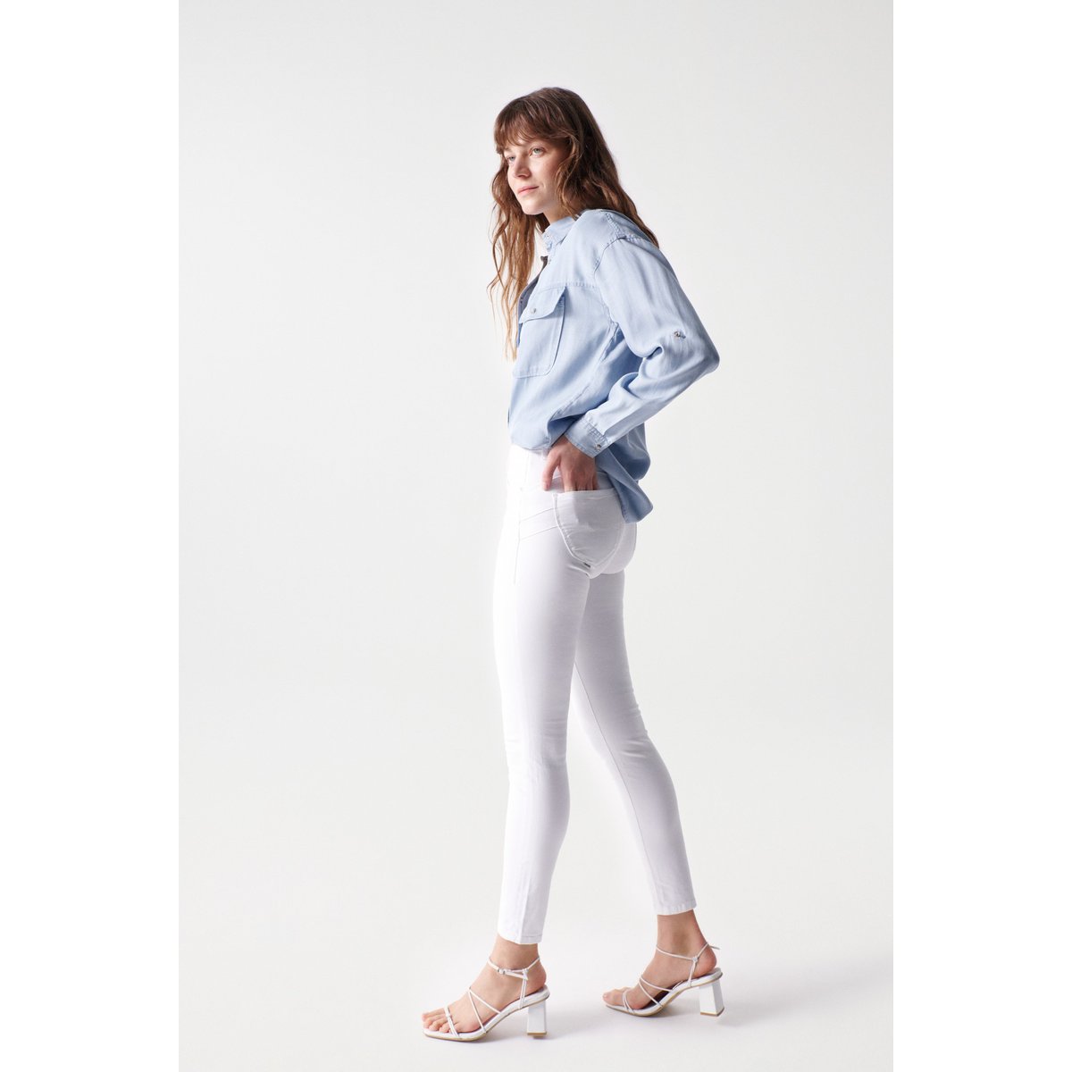 JEAN SECRET PUSH IN SKINNY blanc, SALSA JEANS