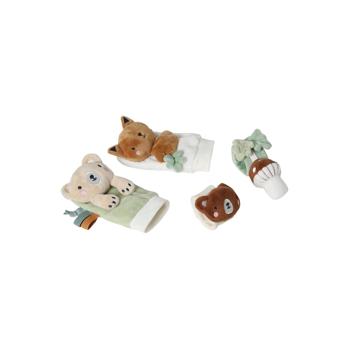 Hochets mains et pieds GREEN FOREST marron, VERTBAUDET
