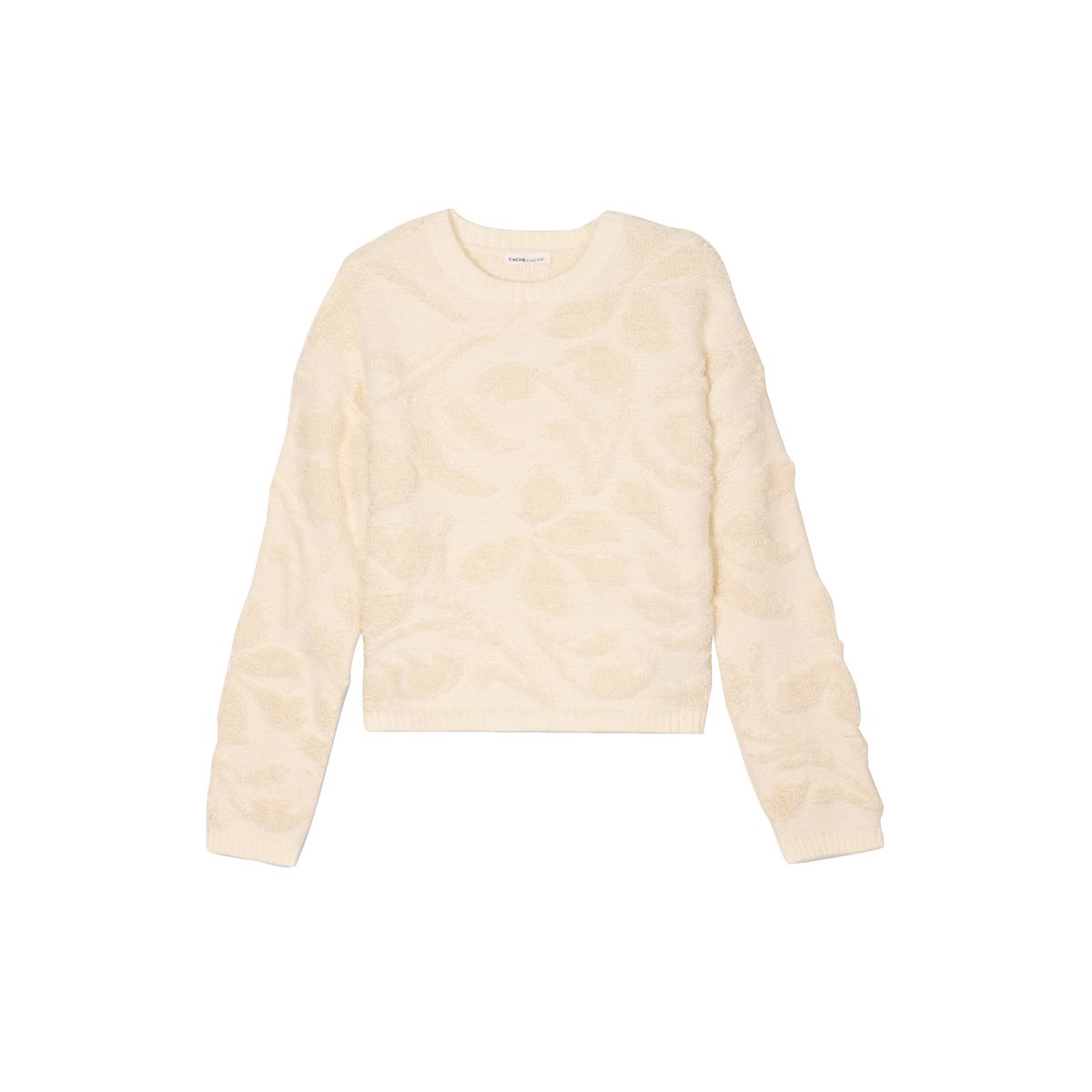 Pull manches longues ecru, CACHE CACHE