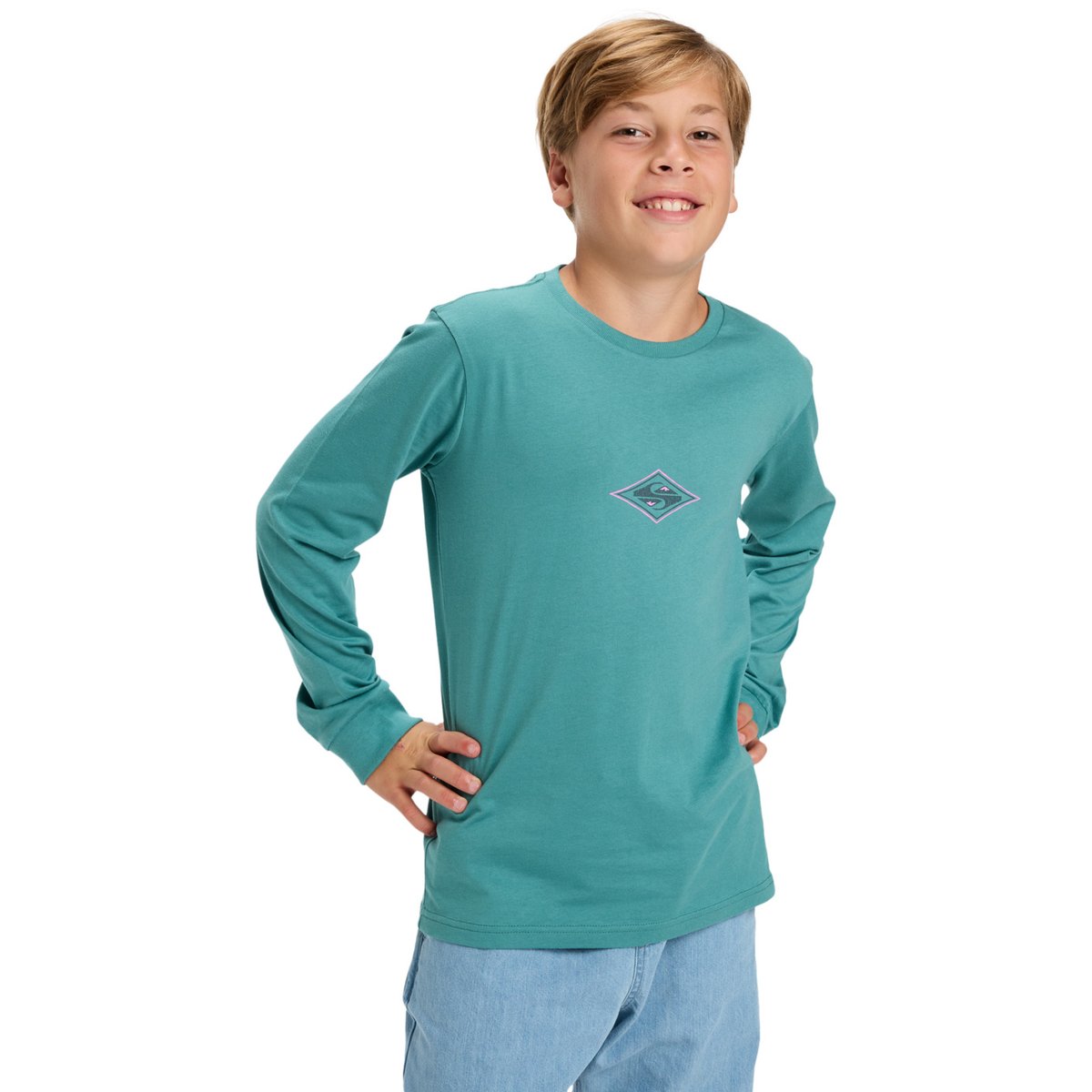 T-shirt manches longues EV SWELL OVATION vert deep sea, QUIKSILVER