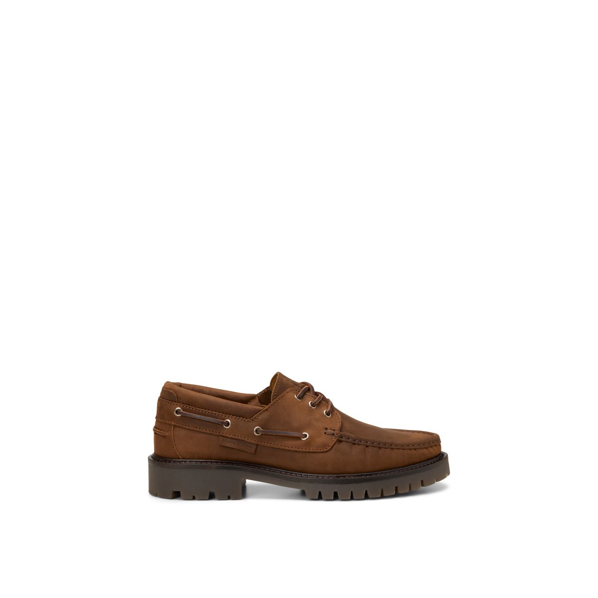 Chaussures de bateau, modèle Armin en cuir velours huilé marron fonce, MARC O'POLO