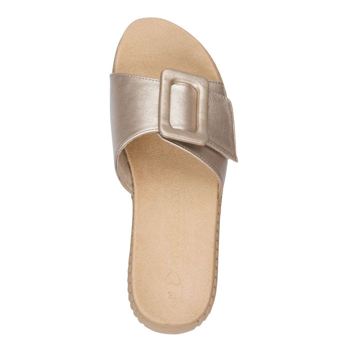Mule vegan bleu blue océan suède, MARCO TOZZI