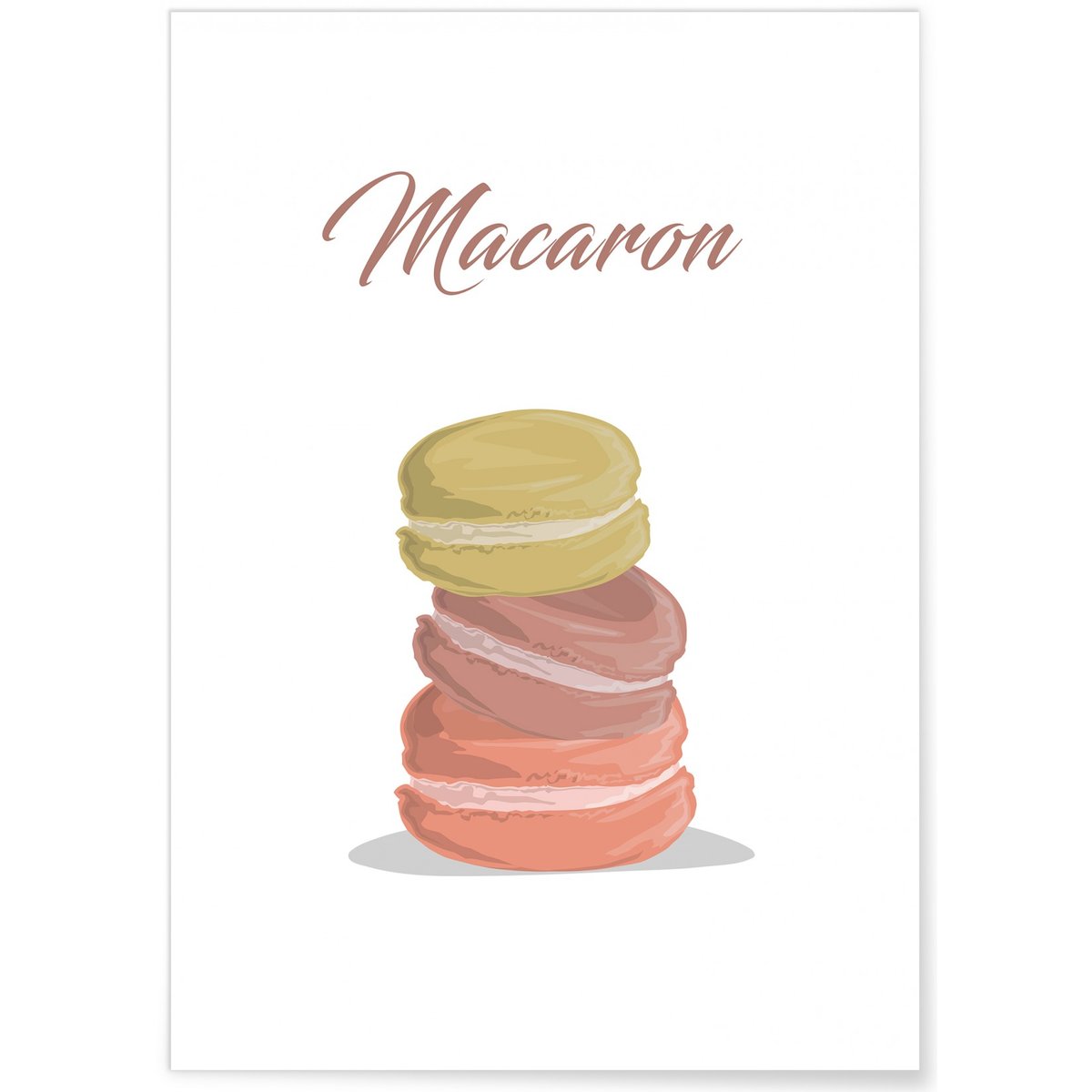 Affiche Macaron blanc, L'AFFICHERIE