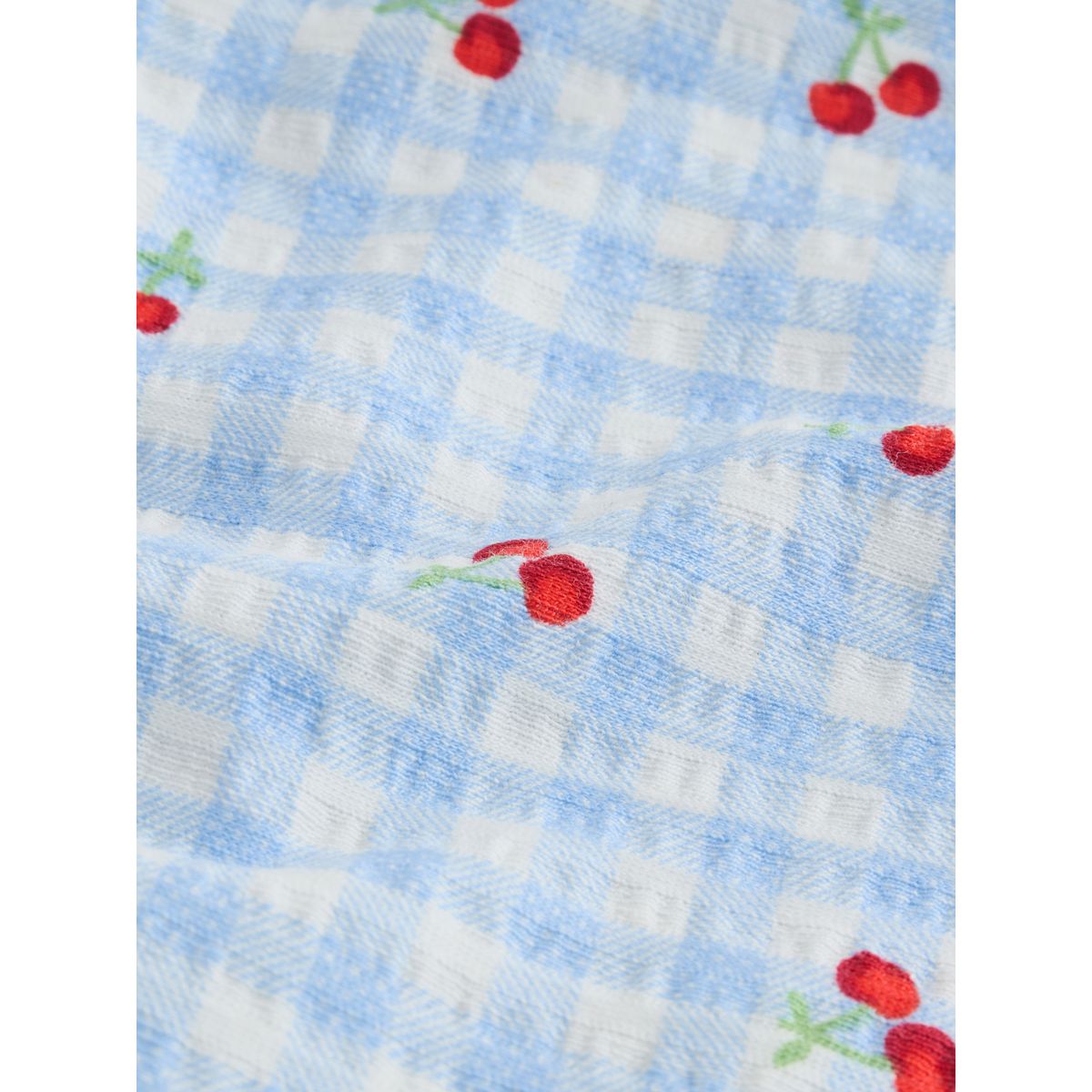 Short texturé vichy bleu, NEXT