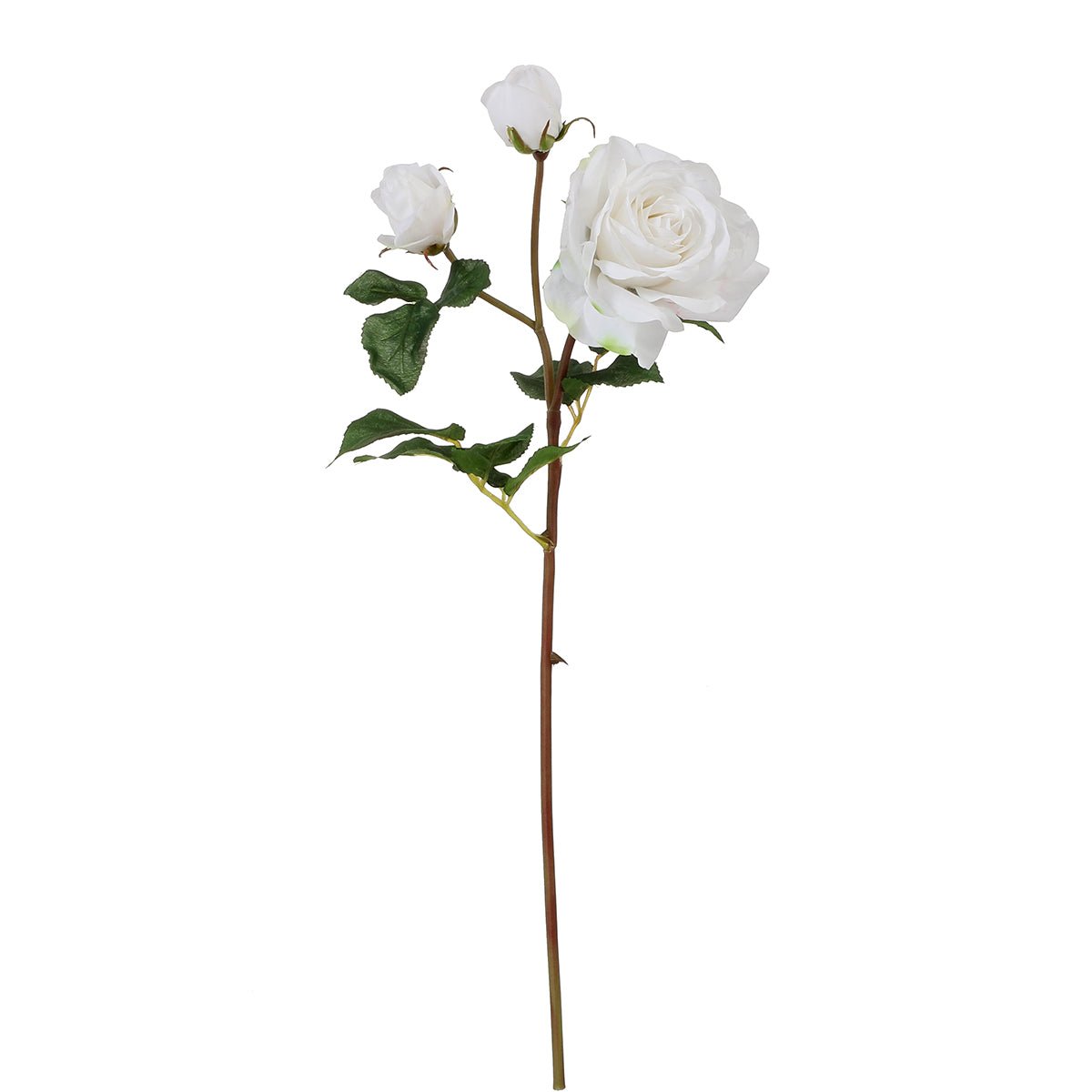 Tige de rose avec bourgeon artificielle H53 rose, SIA DECO