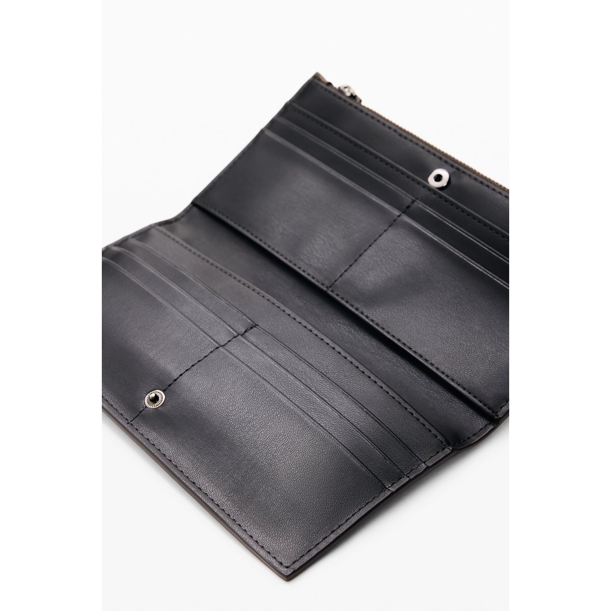 Grand portefeuille brodé marron, DESIGUAL