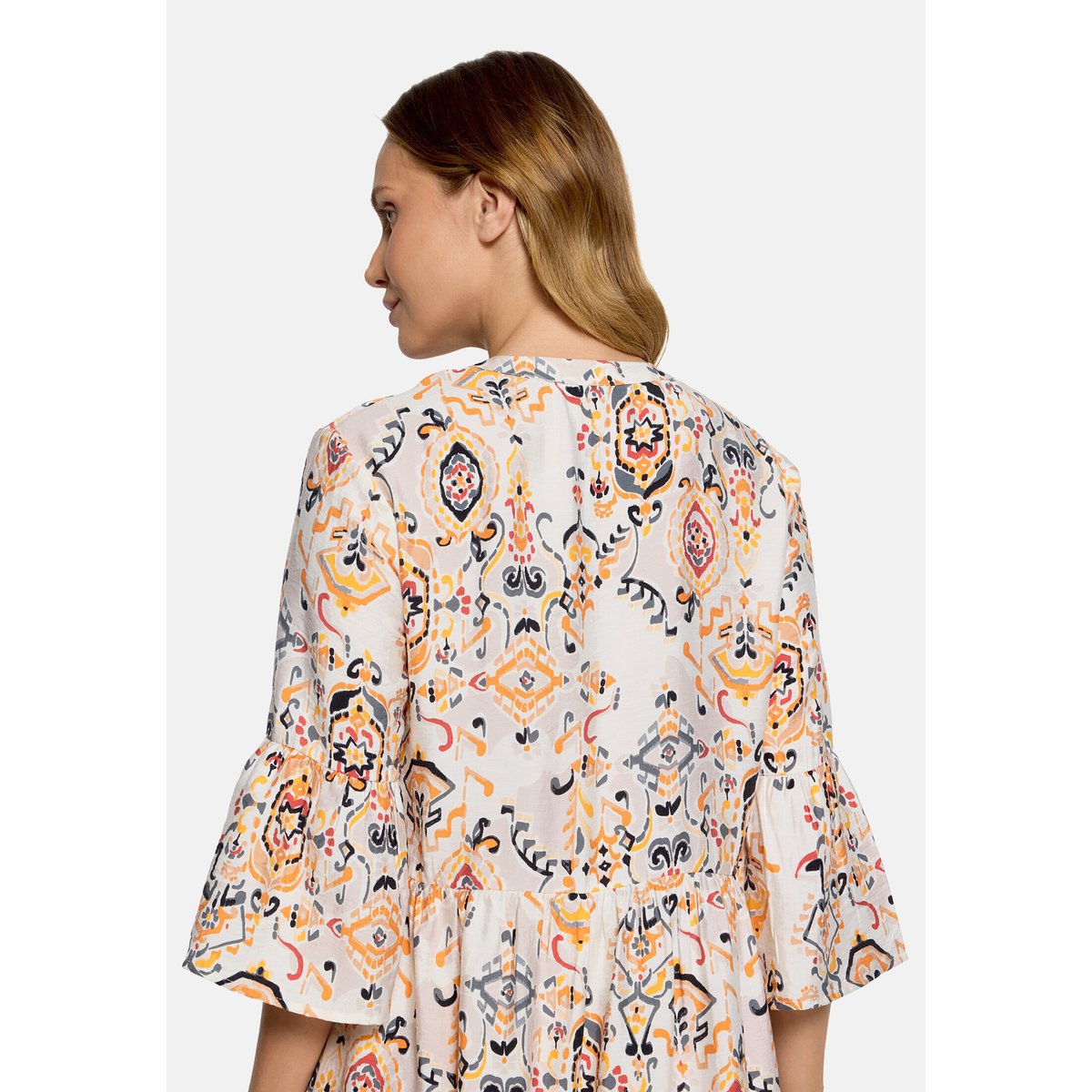 Robe à volants à imprimé cream/red, BETTY & CO