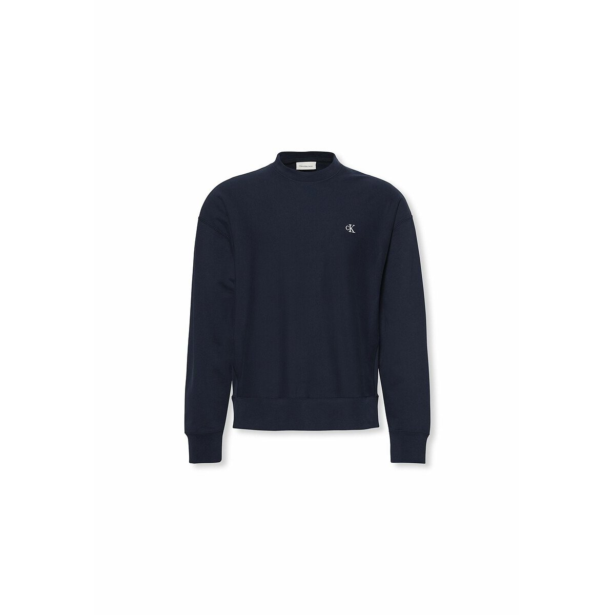 Sweat fermé col rond bleu marine, CALVIN KLEIN