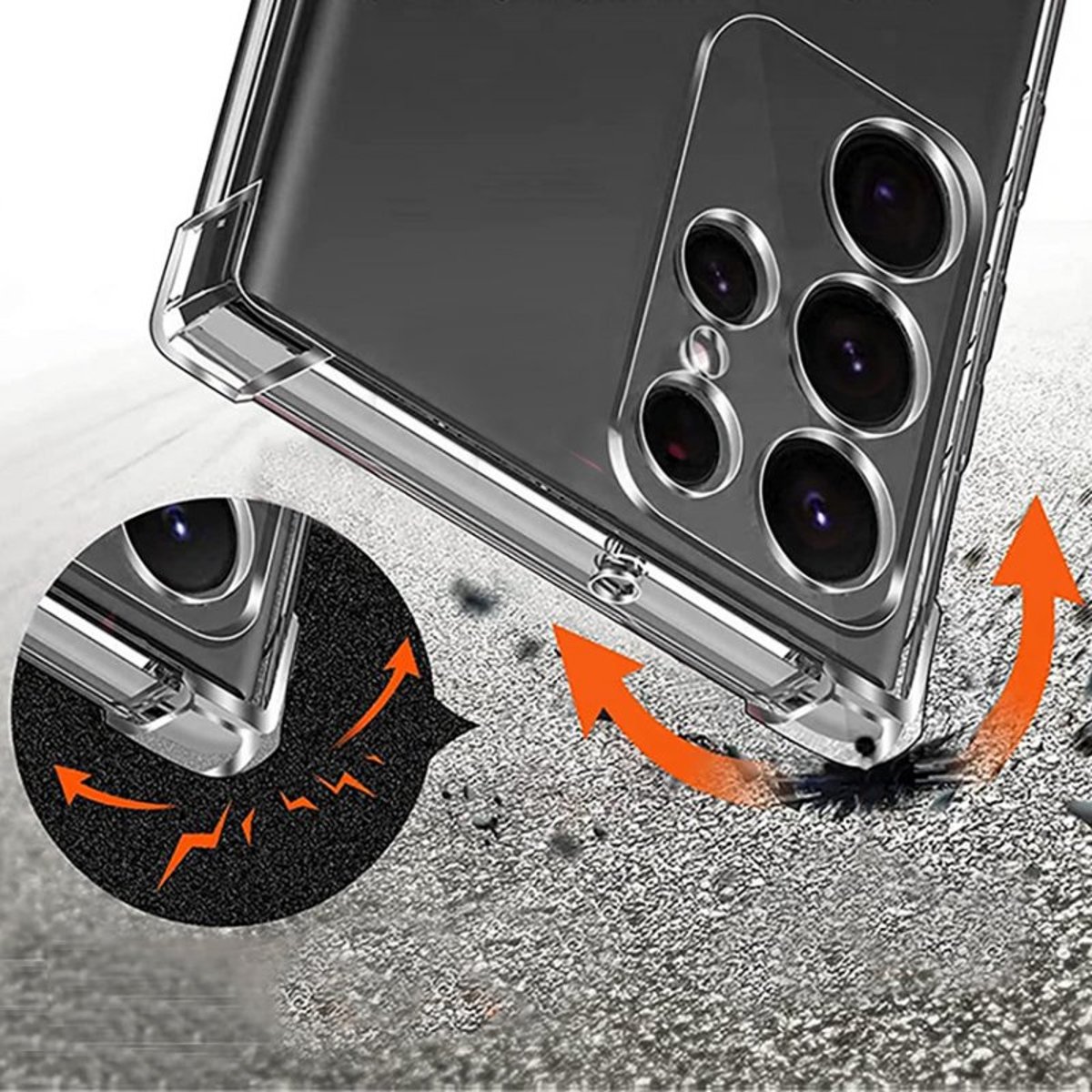 Coque Galaxy S22 Ultra 5g antichoc + 2 vitres transparent, EVETANE