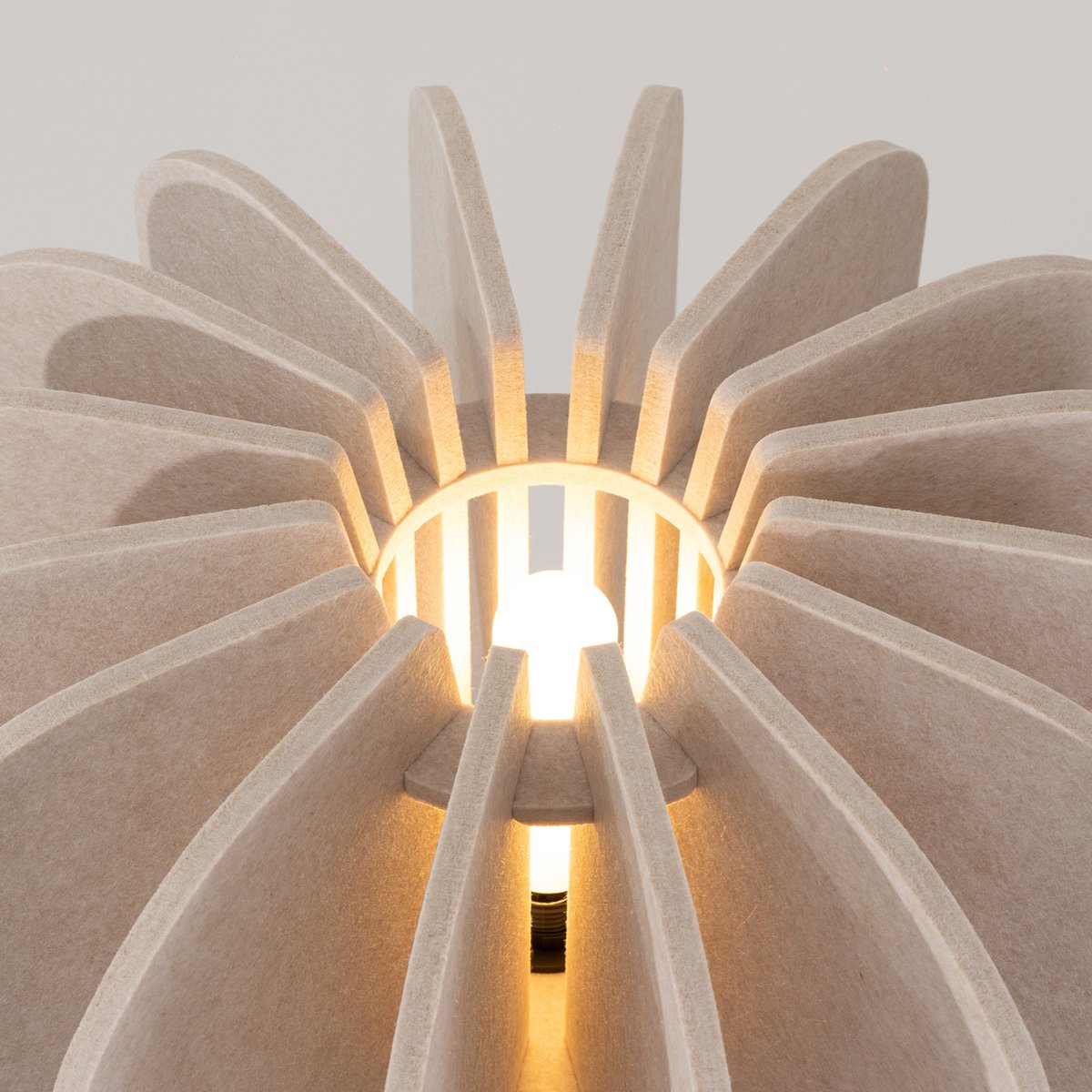 Lampadaire Feutre Beige E27 1 Mula beige, EDEN