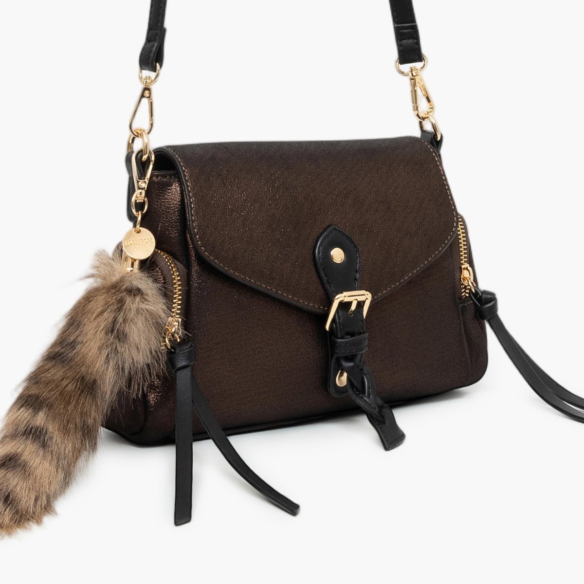 Petit sac porté épaule Tyler marron, LOLLIPOPS