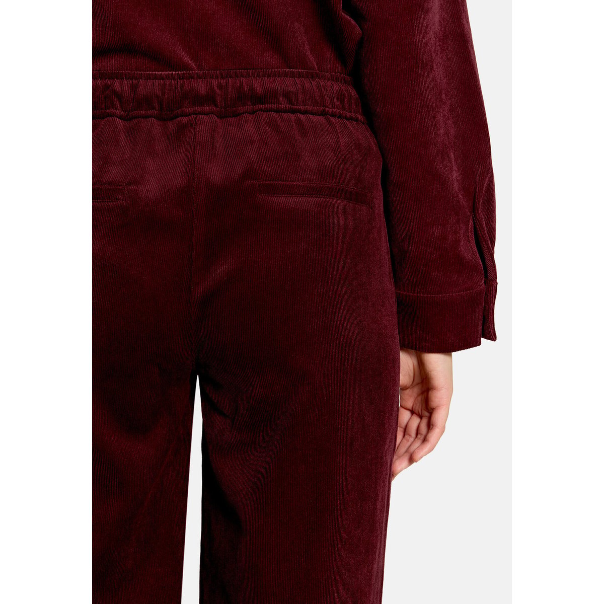 Pantalon casual à taille élastique fall burgundy, BETTY & CO