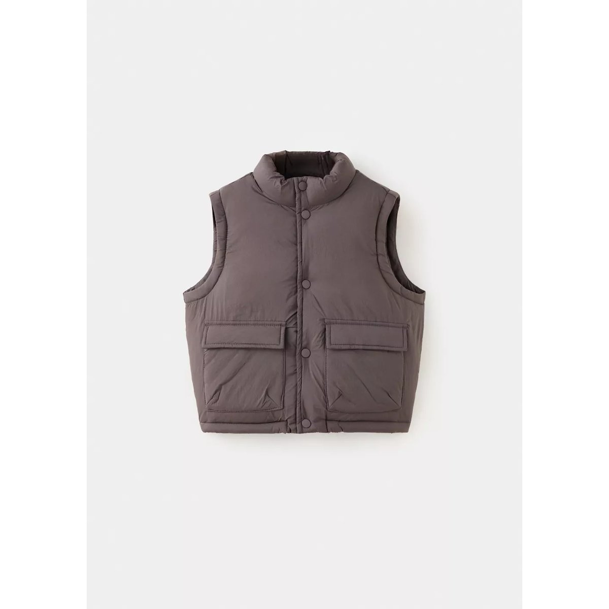 Gilet matelassé poches marron, MANGO BABY