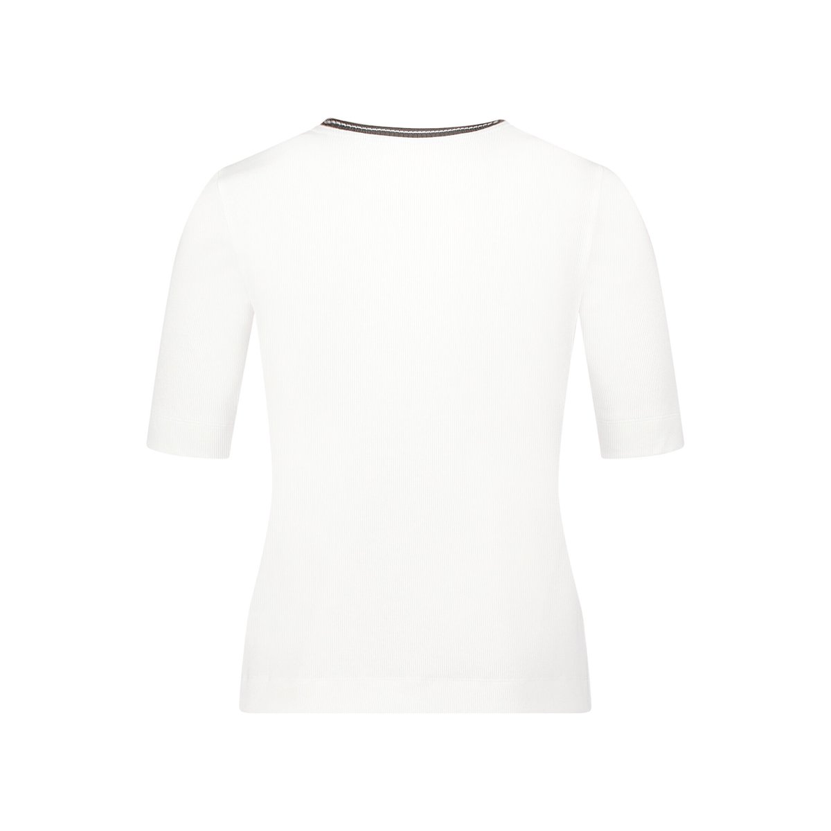T-shirt basique de texture côtelée patch cream/green, BETTY BARCLAY