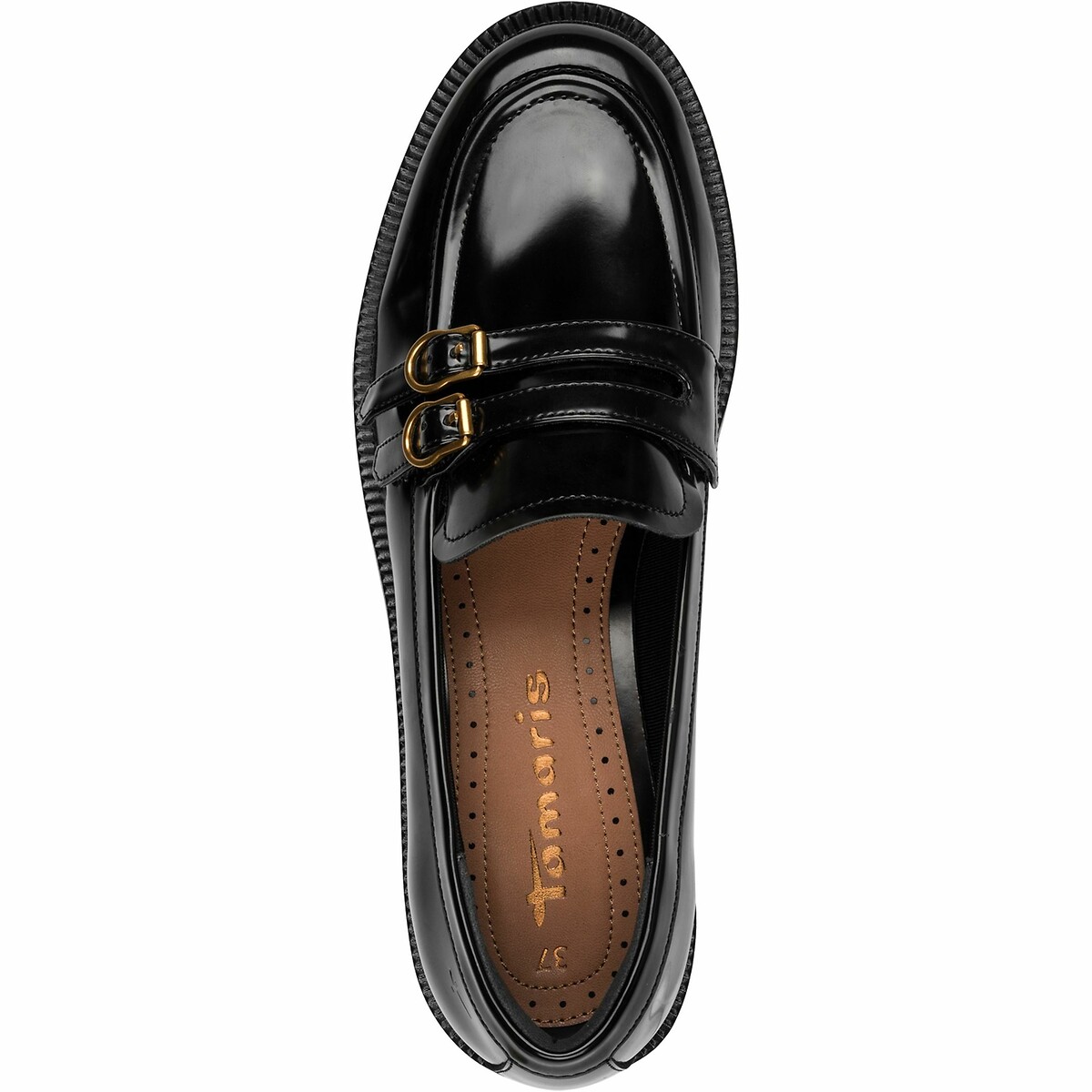 Mocassins com fivela preto , TAMARIS