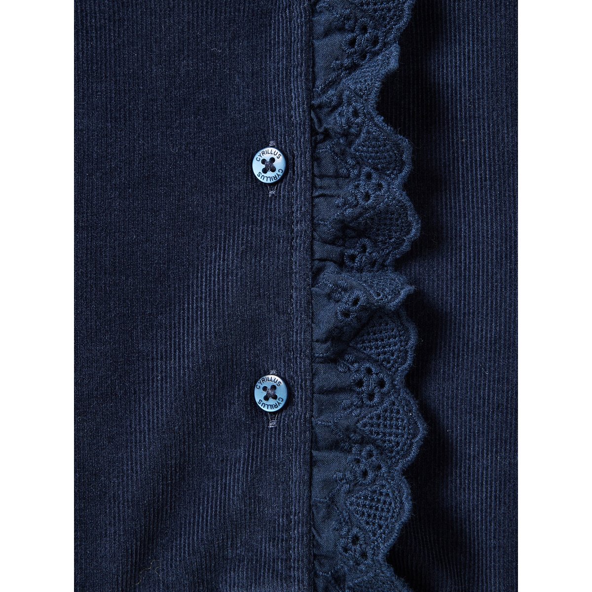 Robe en velours marine, CYRILLUS