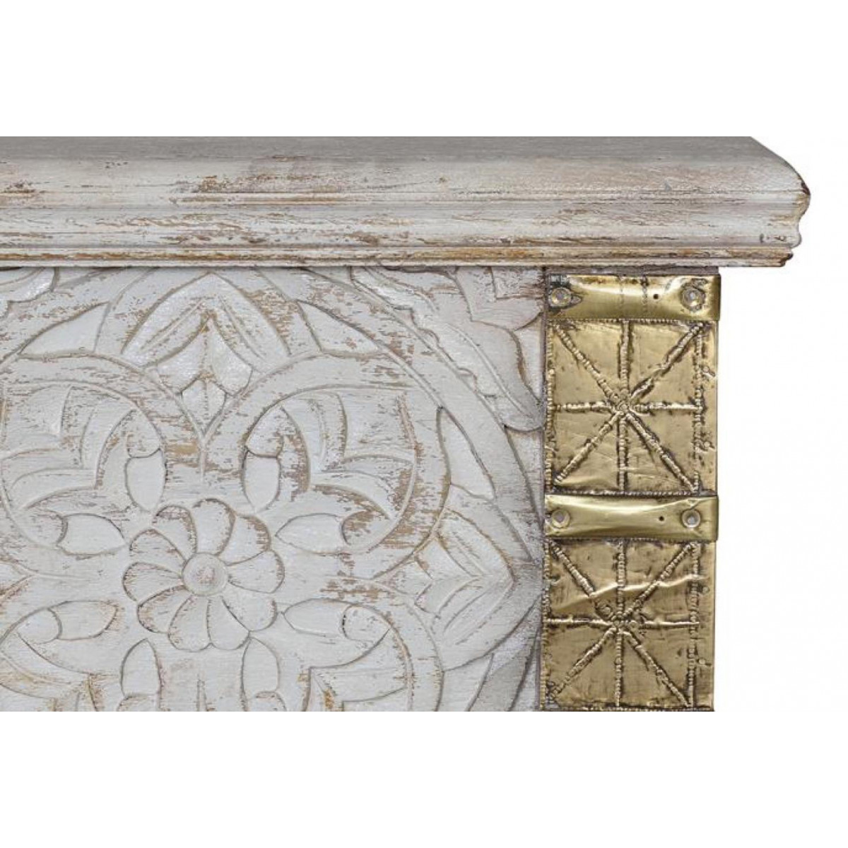 Coffre bronze blanc, DECORATION D’AUTREFOIS