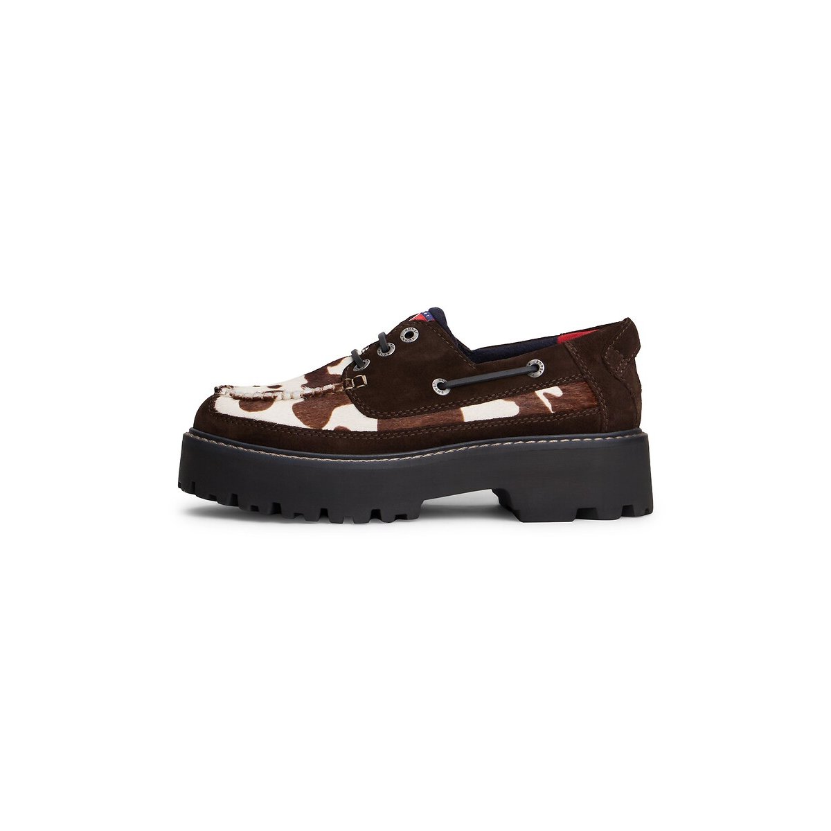 Mocassins bateau en cuir Archive '01 blanc/marron, TOMMY JEANS