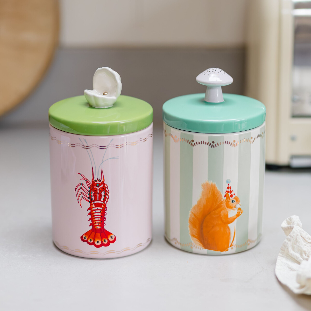 Medium Squirrell Storage Jar multi-coloured, YVONNE ELLEN