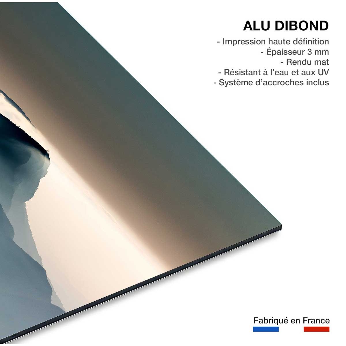 Tableau deco voile alpin tableau alu dibond, HEXOA