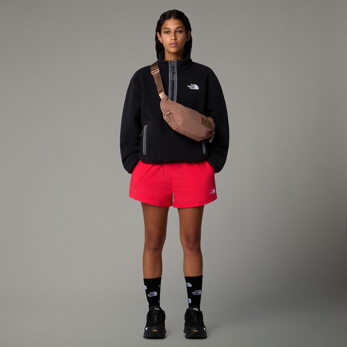 Chaqueta polar con media cremallera Fleeski negro, THE NORTH FACE