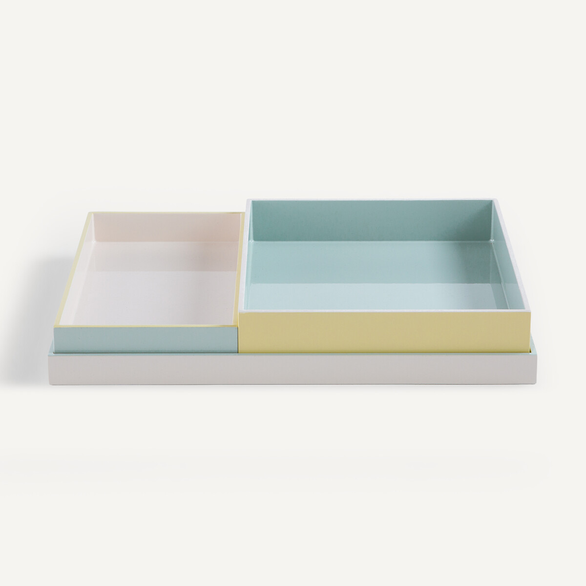 Lot de 3 plateaux laqués, GLOWI multicolore, AM.PM