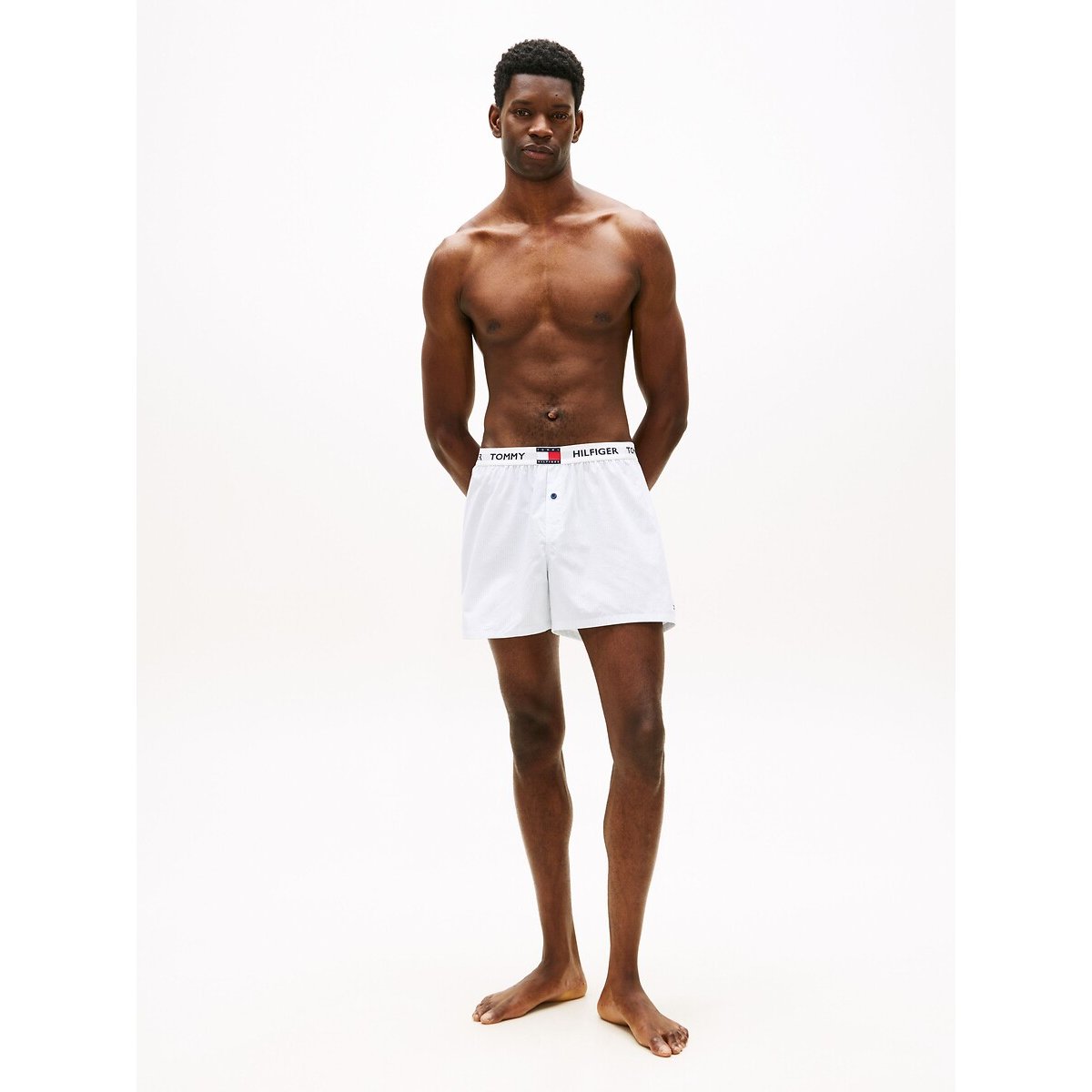 Set van 3 boxershorts TH Heritage marine + wit + geruit, TOMMY HILFIGER
