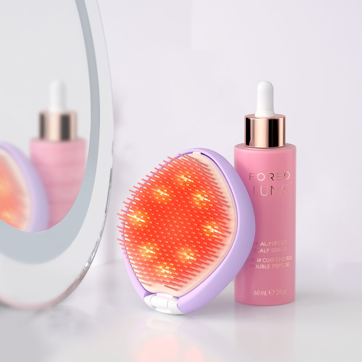 Brosse LED avancée pour cheveux FLIP PLAY lilas toi, FOREO