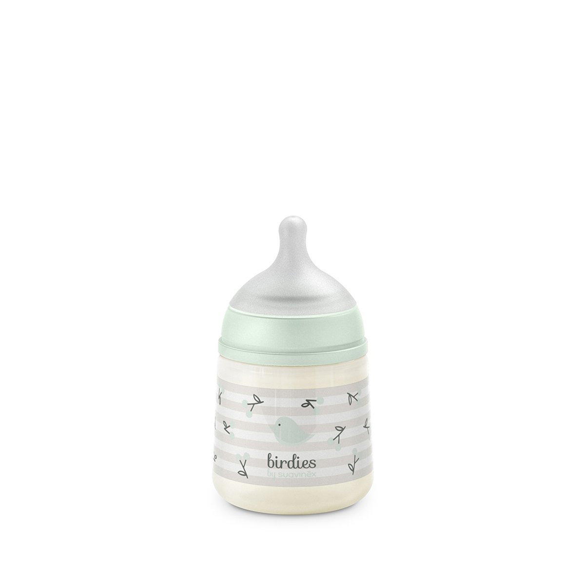 Biberon avec tétine SX Pro 150 ml débit S oisillons vert, SUAVINEX