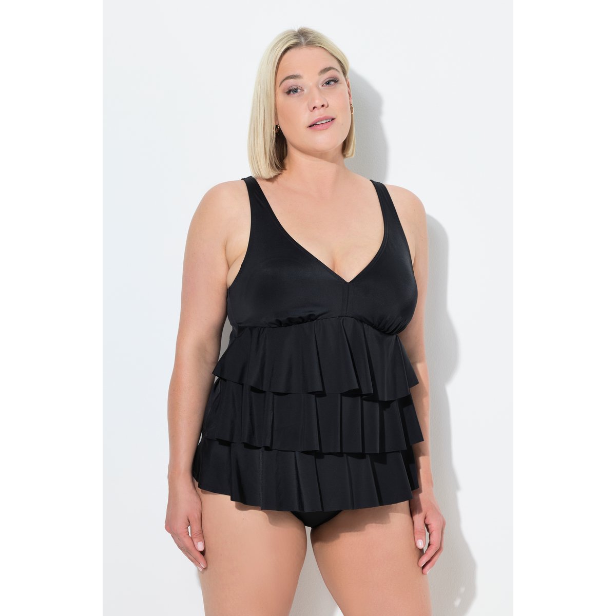 Tankini à volants, bonnets souples noir, ULLA POPKEN