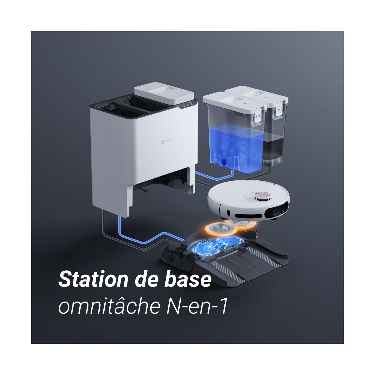Robot Aspirateur Laveur RS20 Max couleur unique, EZVIZ