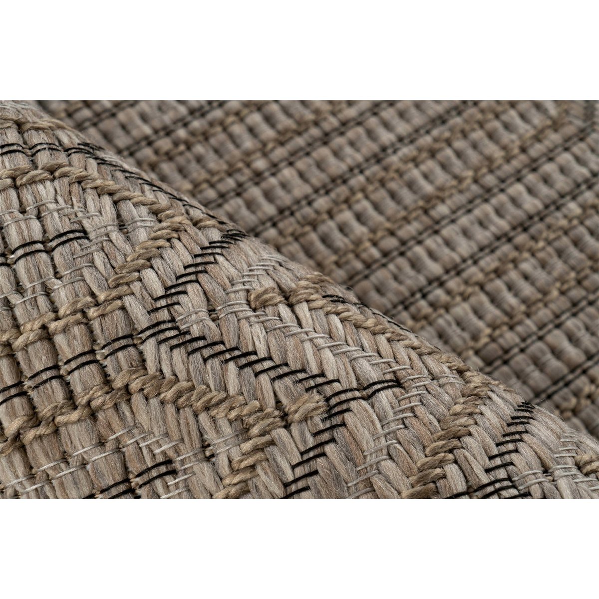 Tapis intérieur extérieur à motif géométrique beige sable à motifs gris, ARTE ESPINA