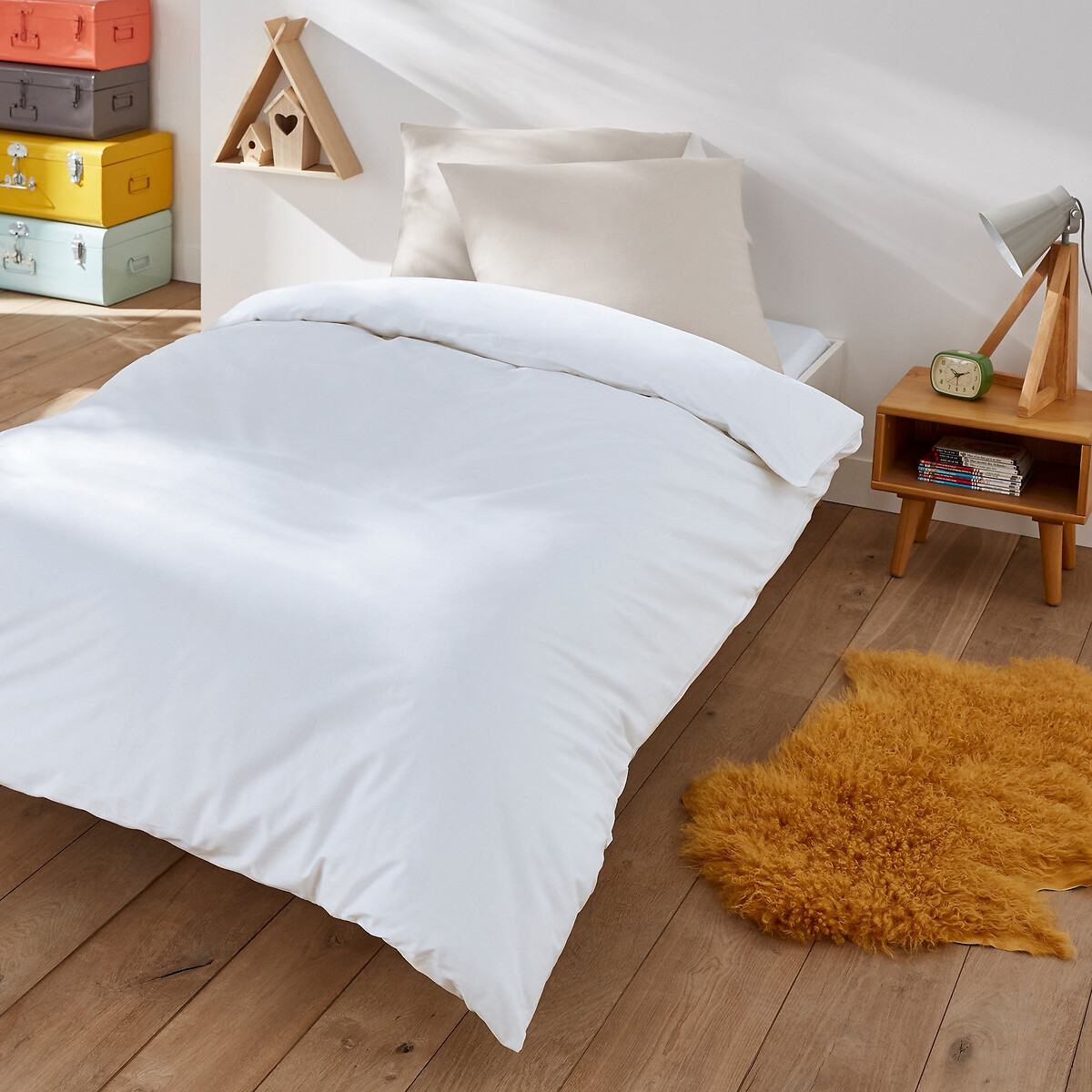 Drap housse enfant uni en polycoton, Scenario blanc, LA REDOUTE INTERIEURS