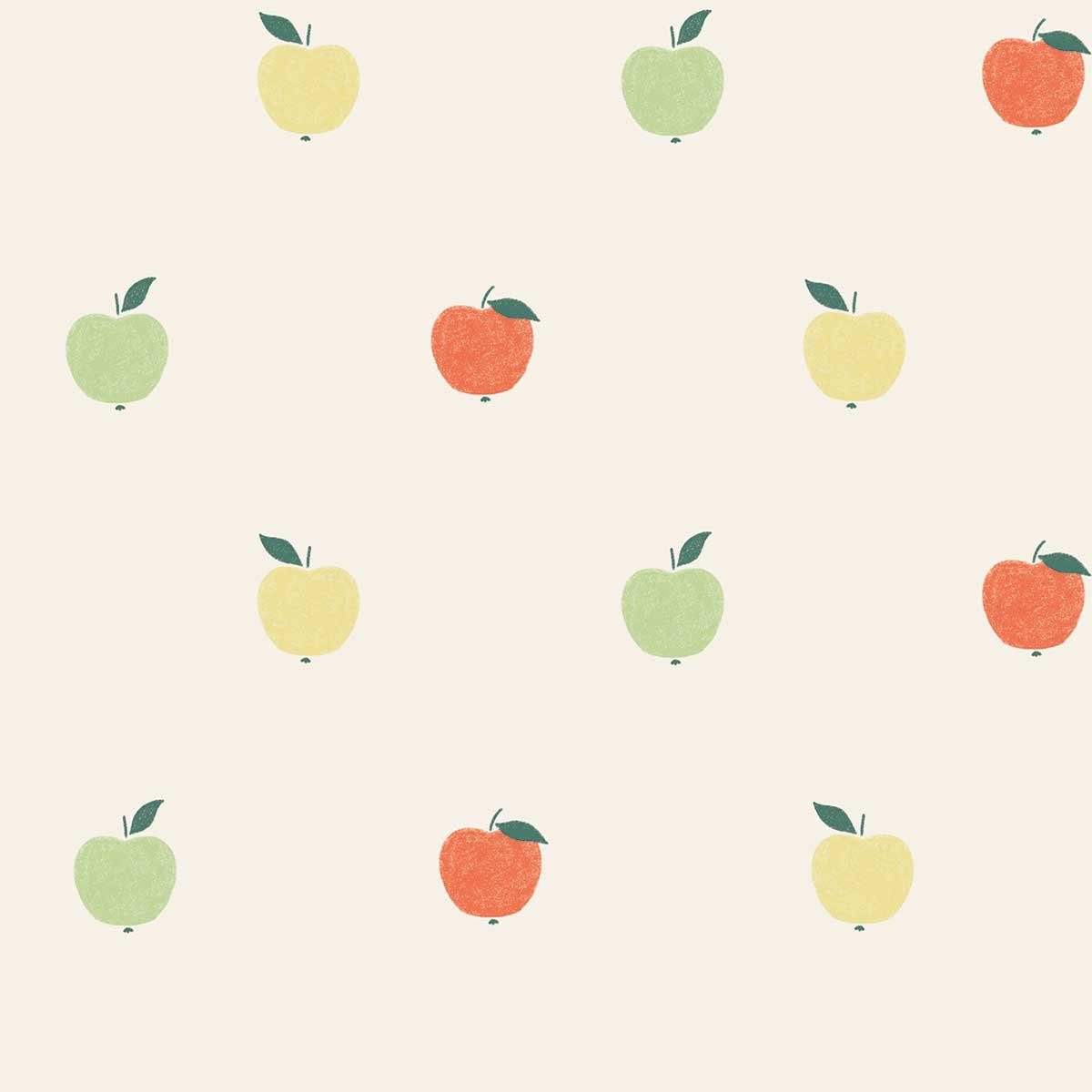 Papier peint pommes pastel intissé, HEXOA